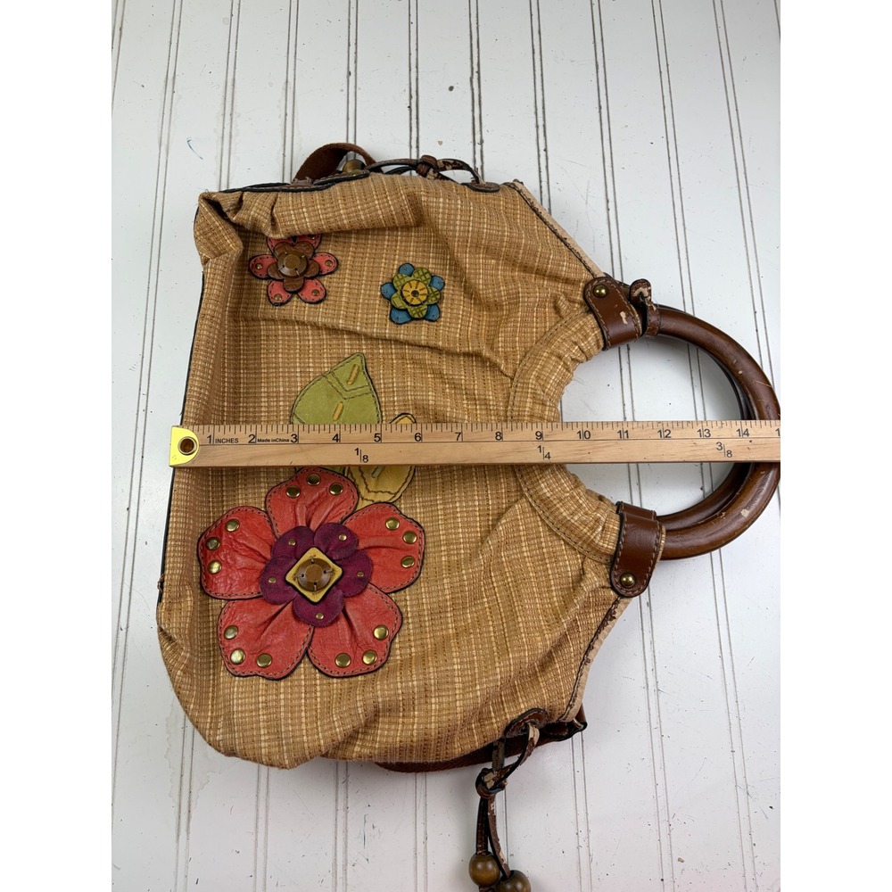 Fossil Vintage Y2K Woven Bohemian Boho Floral Shoulder Crossbody Bag - Picture 8 of 14